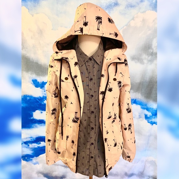 Volcom Enemy Lines Palm Tree Windbreaker Jacket ✨ - Picture 2 of 10